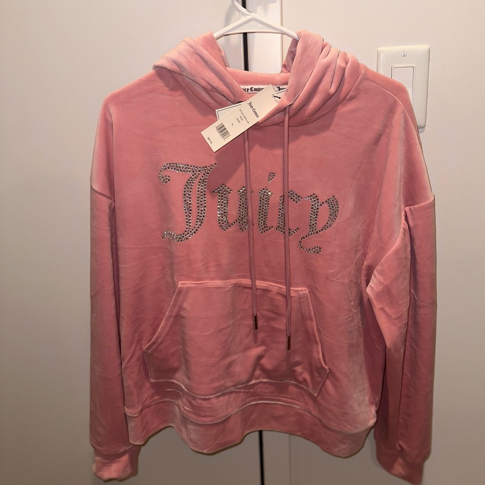 Juicy couture bling cropped hoodie size xl